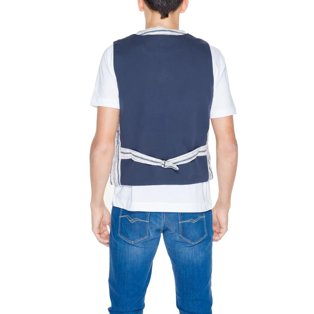 Gianni Lupo Beige Cotton Waistcoat - IT44 | S