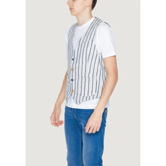 Gianni Lupo Beige Cotton Waistcoat - IT44 | S