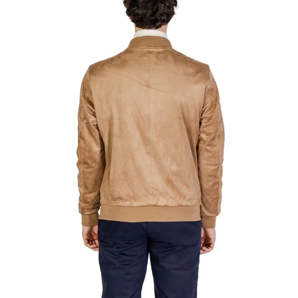 Gianni Lupo Beige Polyester Jackets & Coat - IT46 | M