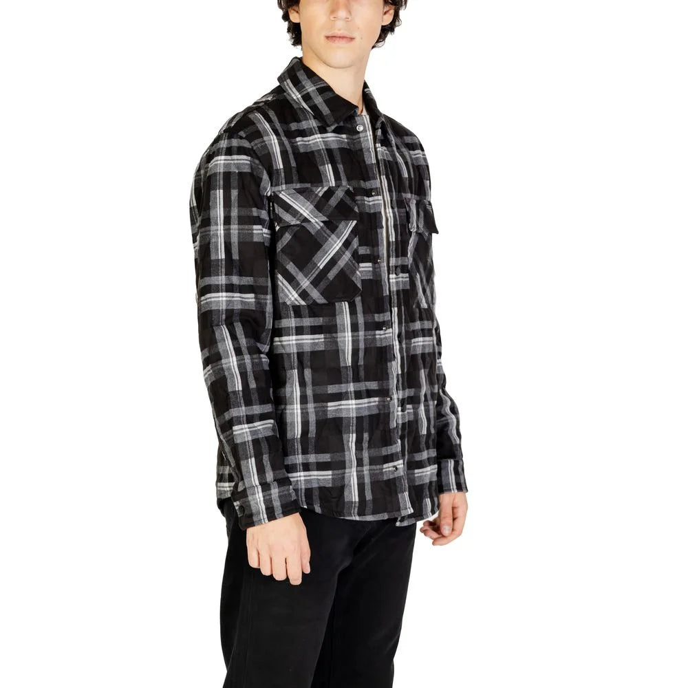 Gianni Lupo Black Polyester Jackets & Coat - 3XL