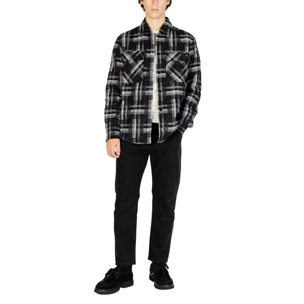 Gianni Lupo Black Polyester Jackets & Coat - 3XL