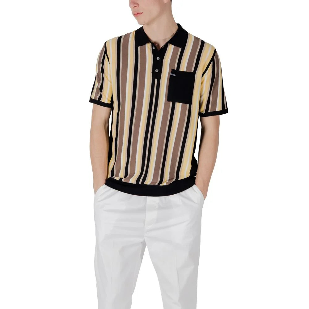 Gianni Lupo Black Viscose Polo Shirt - IT48 | L