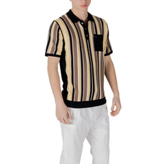 Gianni Lupo Black Viscose Polo Shirt - IT48 | L