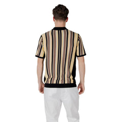Gianni Lupo Black Viscose Polo Shirt - IT48 | L