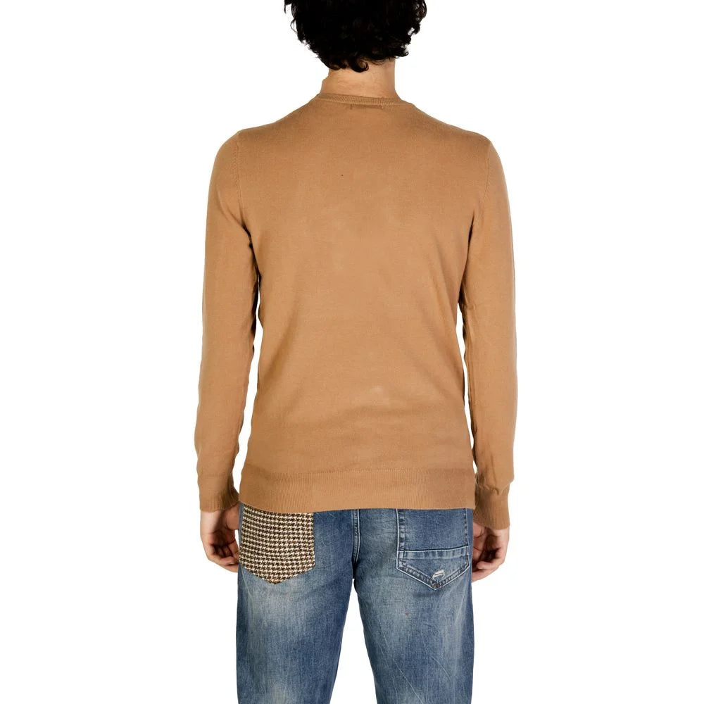 Gianni Lupo Brown Polyester Sweater - IT54 | XXL