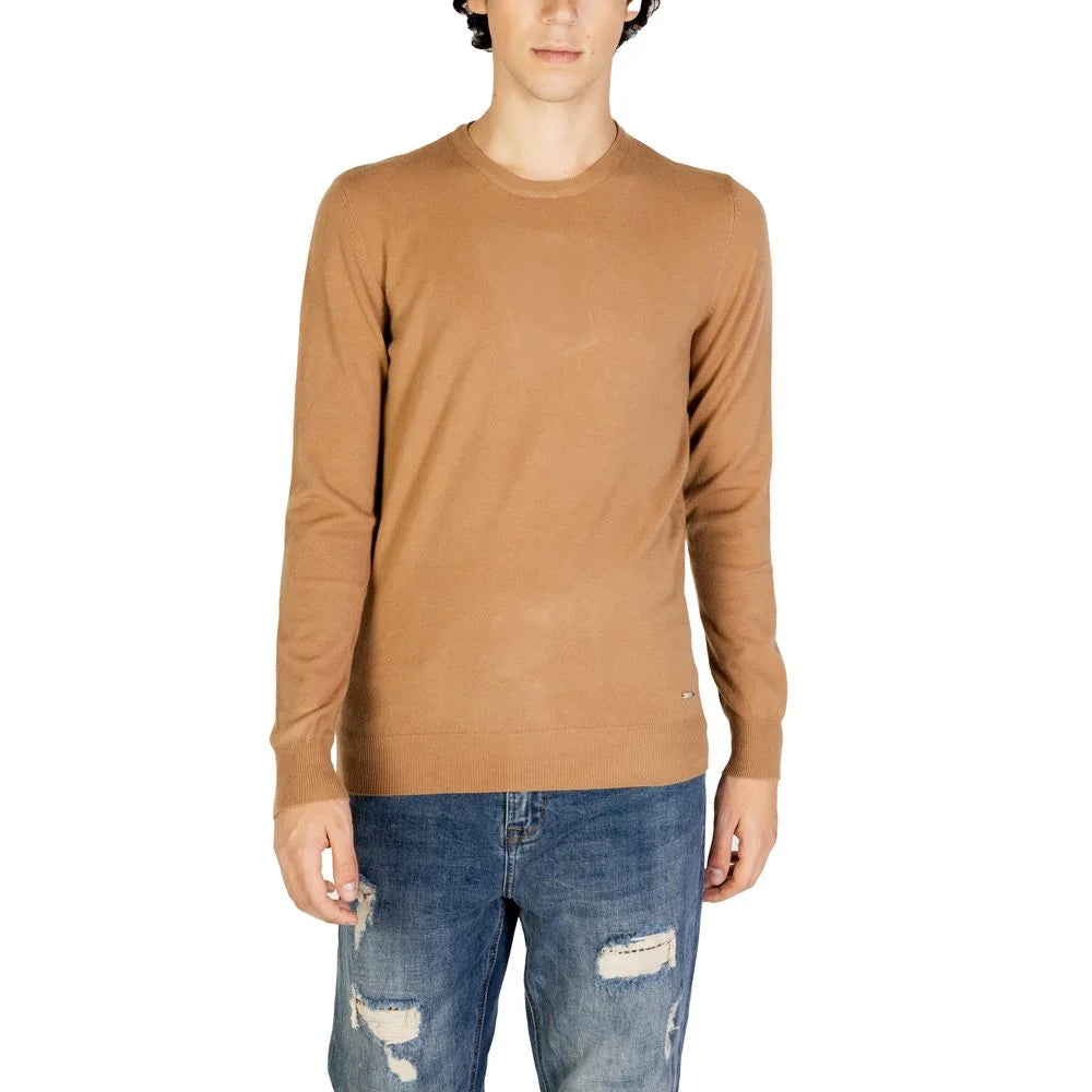 Gianni Lupo Brown Polyester Sweater - IT54 | XXL