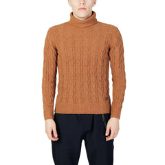 Gianni Lupo Brown Synthetic Turtleneck - IT44 | S