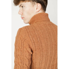 Gianni Lupo Brown Synthetic Turtleneck - IT44 | S