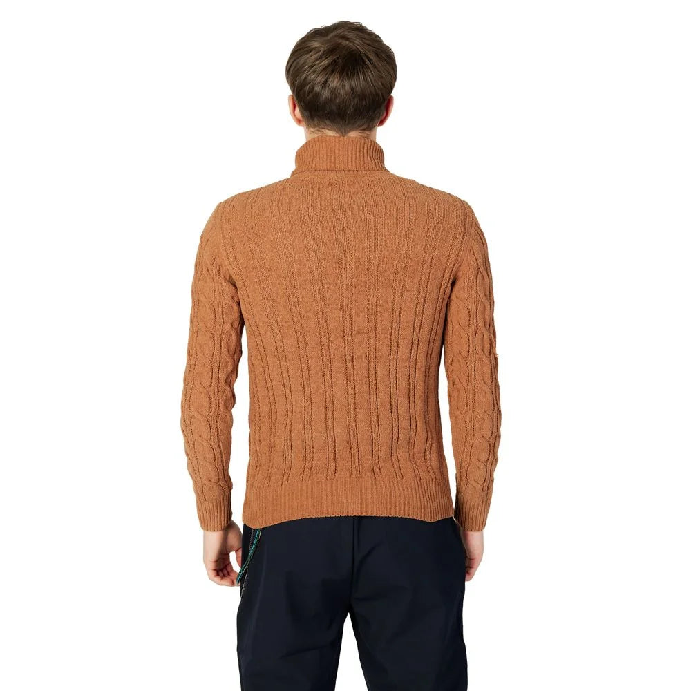 Gianni Lupo Brown Synthetic Turtleneck - IT44 | S