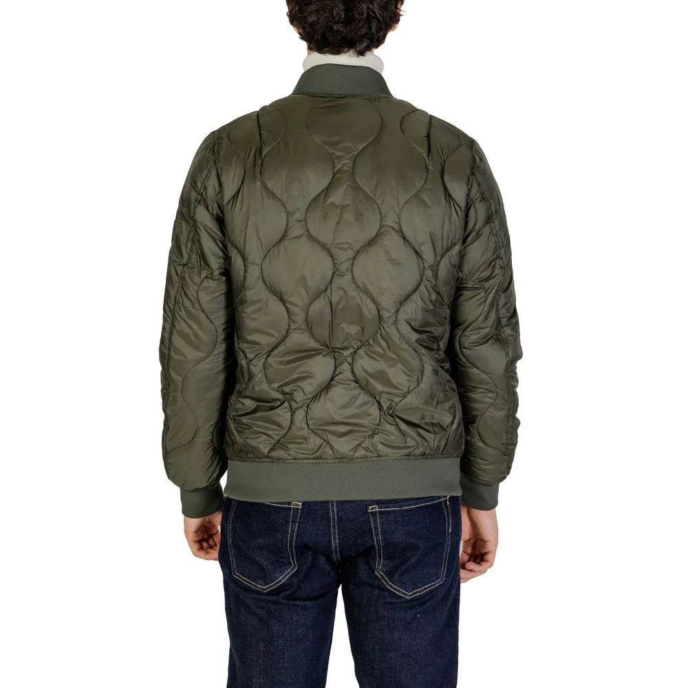 Gianni Lupo Green Polyamide Jackets & Coat