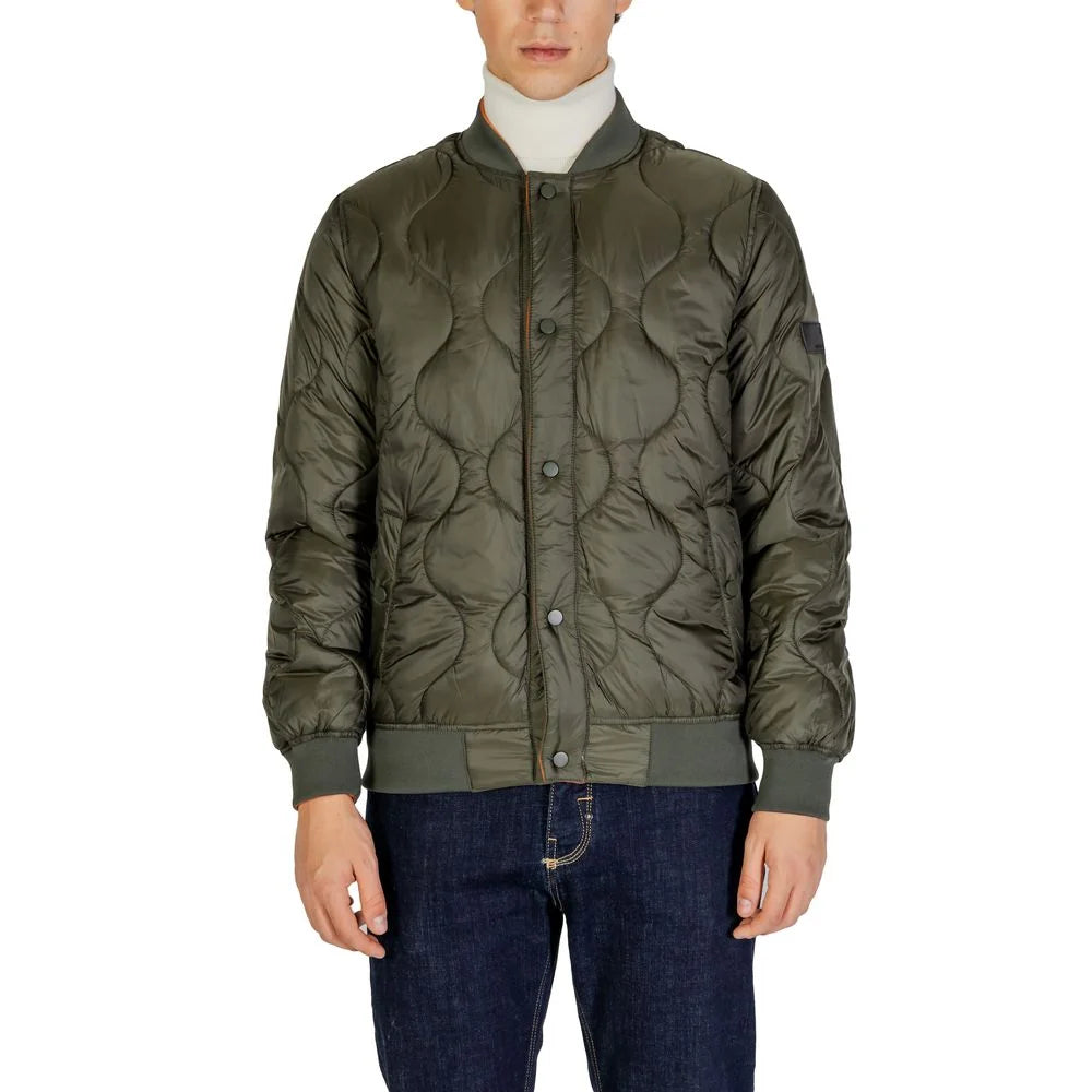 Gianni Lupo Green Polyamide Jackets & Coat