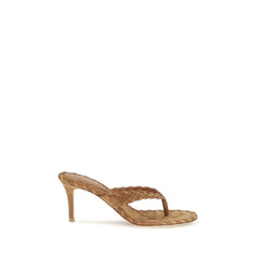 Gianvito Rossi Beige Calf Leather Bos Taurus Stiletto Heel Sandals - EU37.5/US7.5