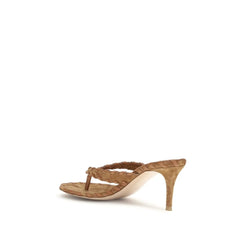 Gianvito Rossi Beige Calf Leather Bos Taurus Stiletto Heel Sandals - EU37.5/US7.5
