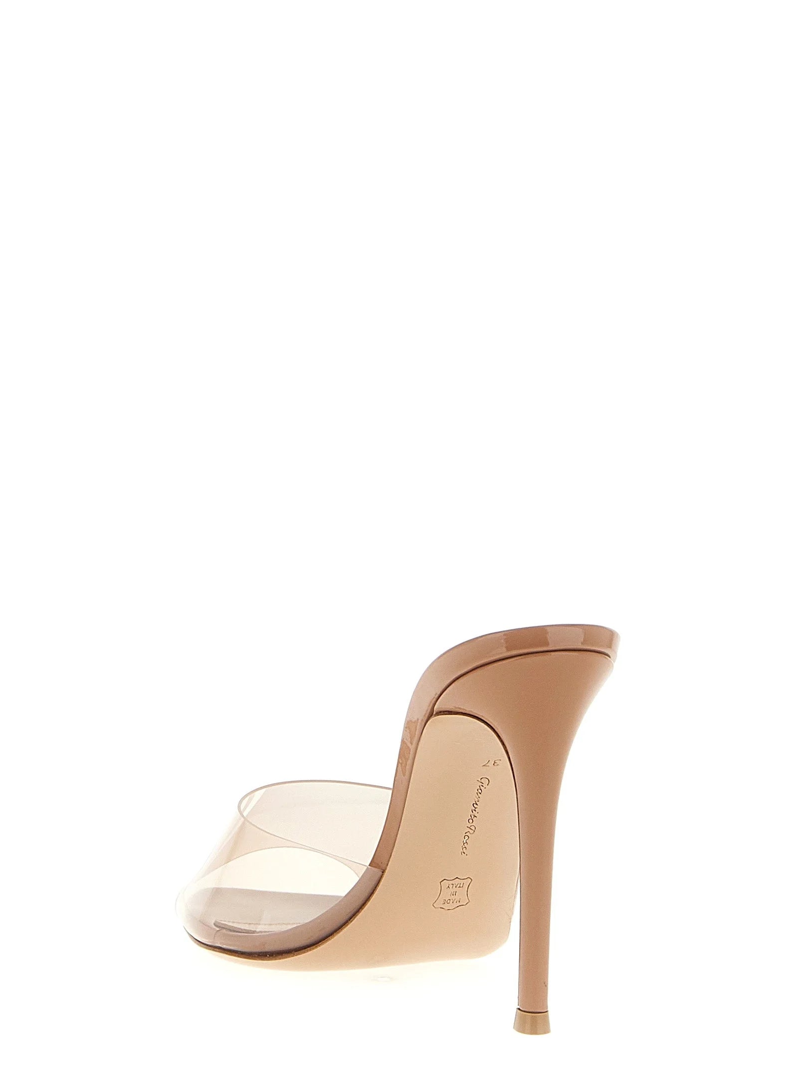 Gianvito Rossi Beige Plastic Stiletto Heel Sandals - EU42/US12