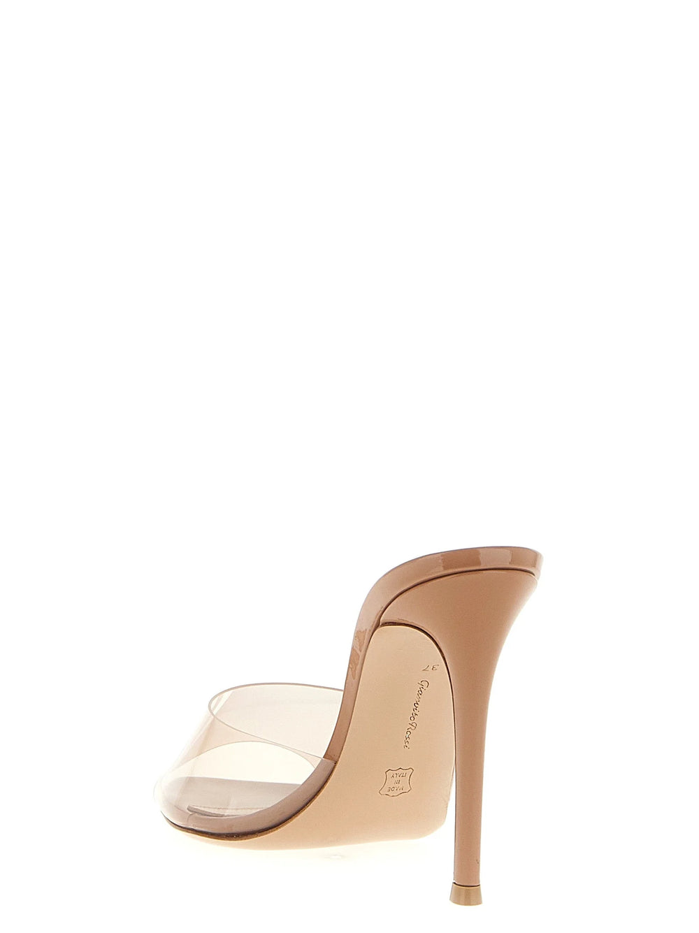Gianvito Rossi Beige Plastic Stiletto Heel Sandals - EU42/US12