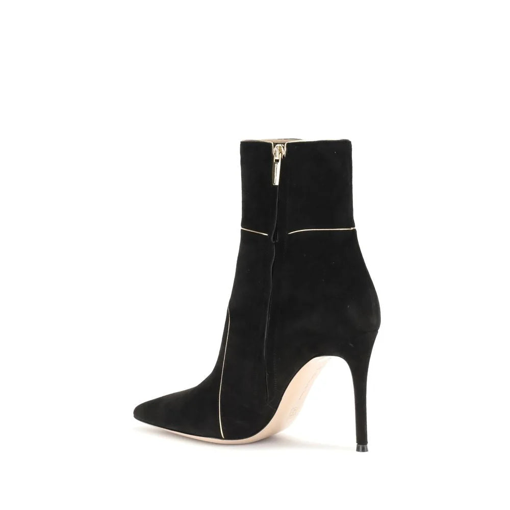 Gianvito Rossi Black Leather Ankle Boots