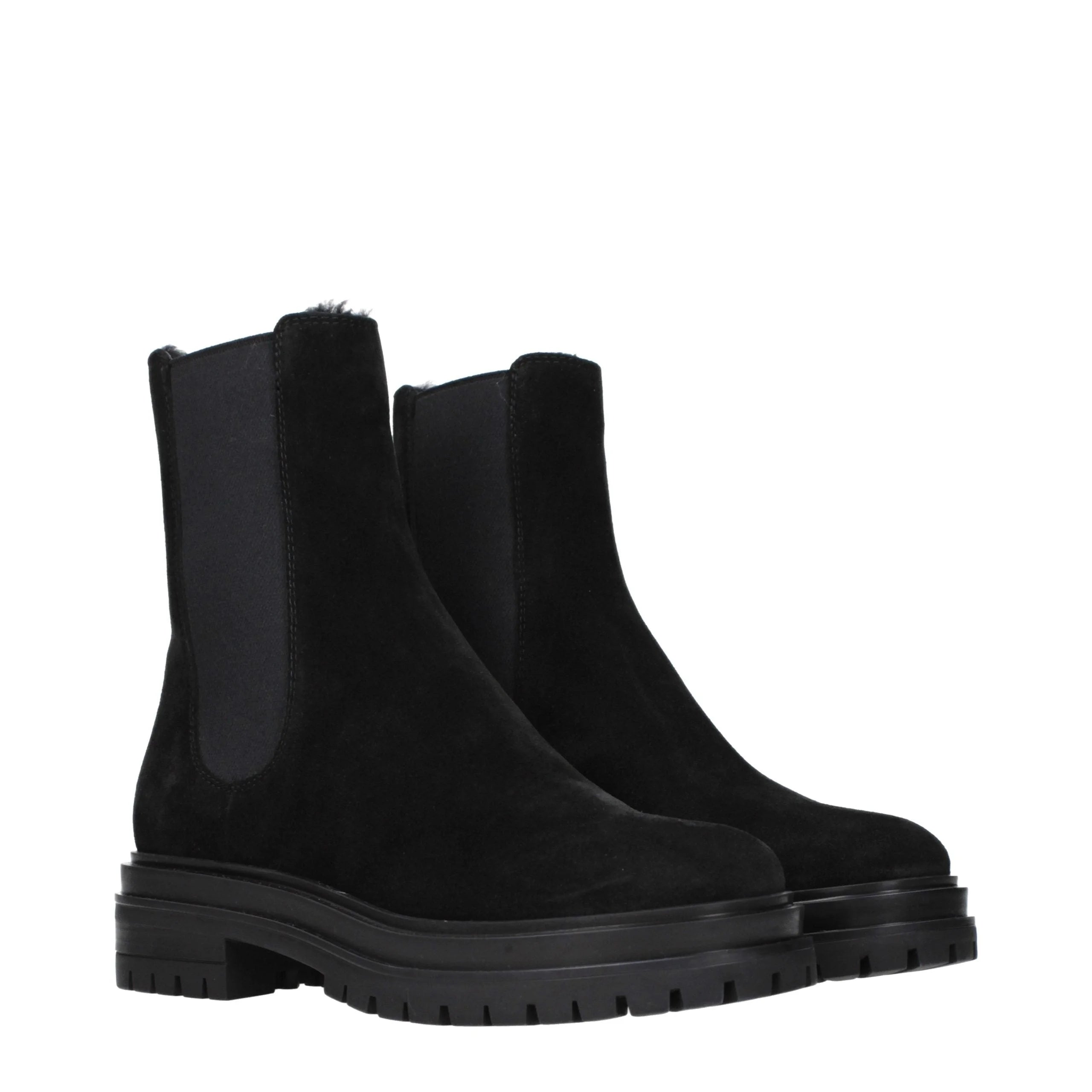 Gianvito Rossi Black Leather Ankle Boots