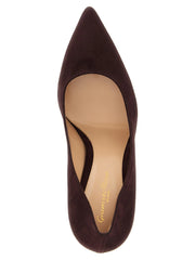 Gianvito Rossi Bordeaux Suede Leather High Heel Pumps