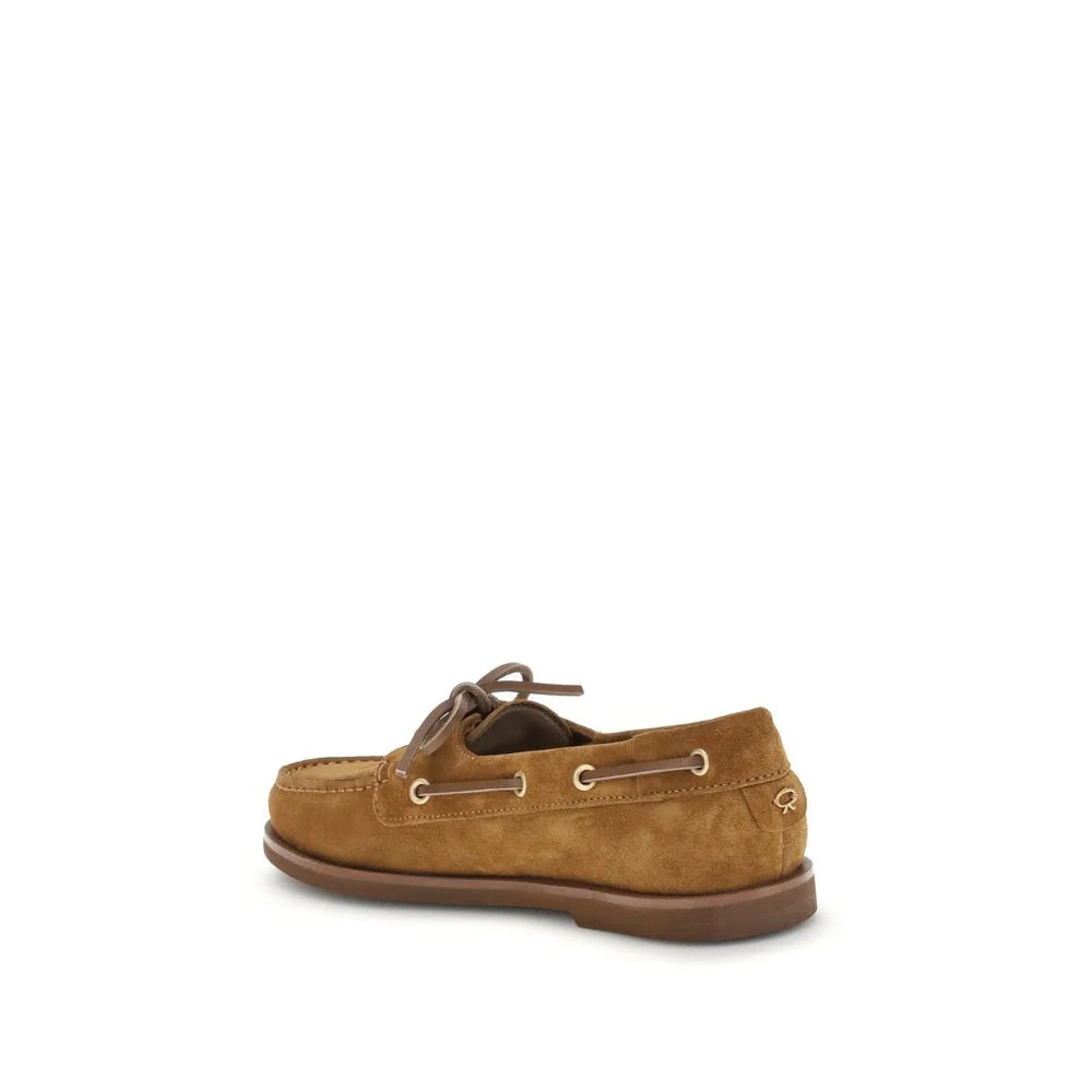 Gianvito Rossi Ruskeat Nahka Slip-On -loafersit