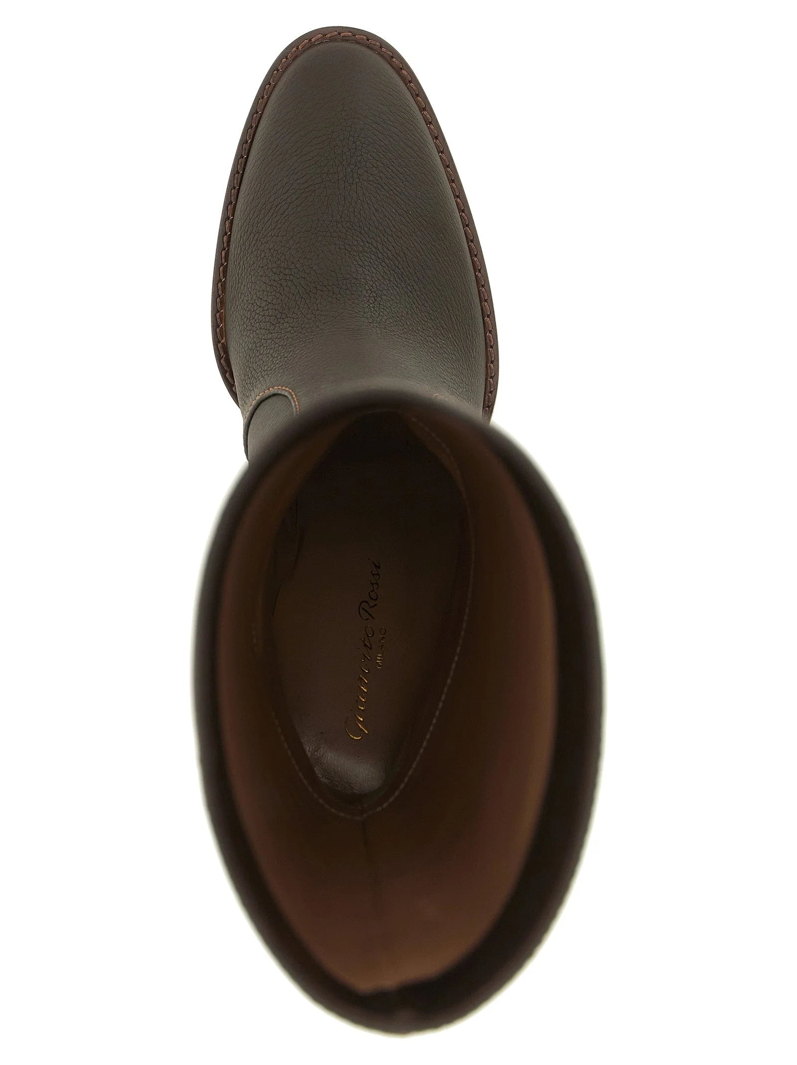 Gianvito Rossi Brown Calfskin Over The Knee