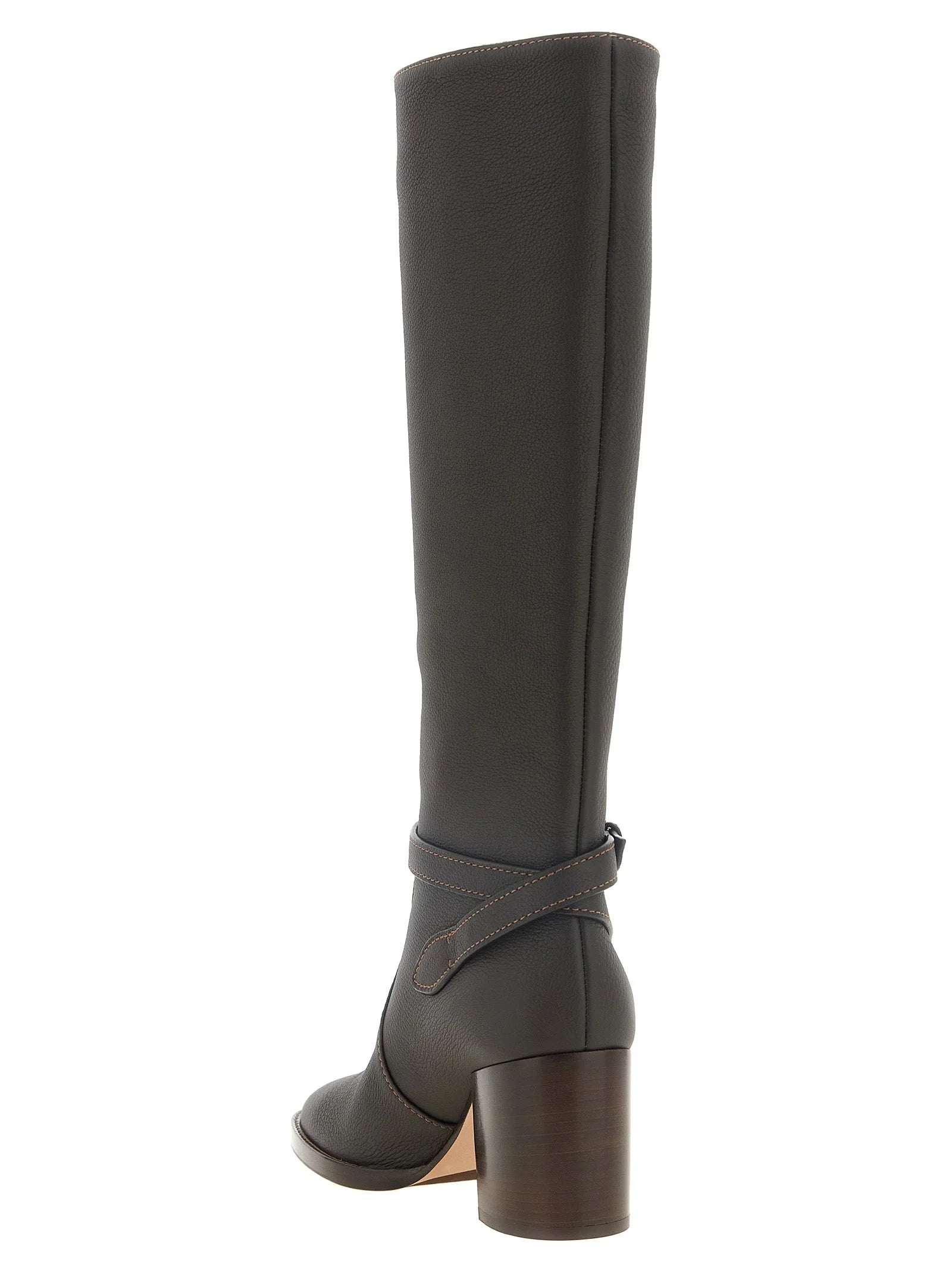 Gianvito Rossi Brown Calfskin Over The Knee