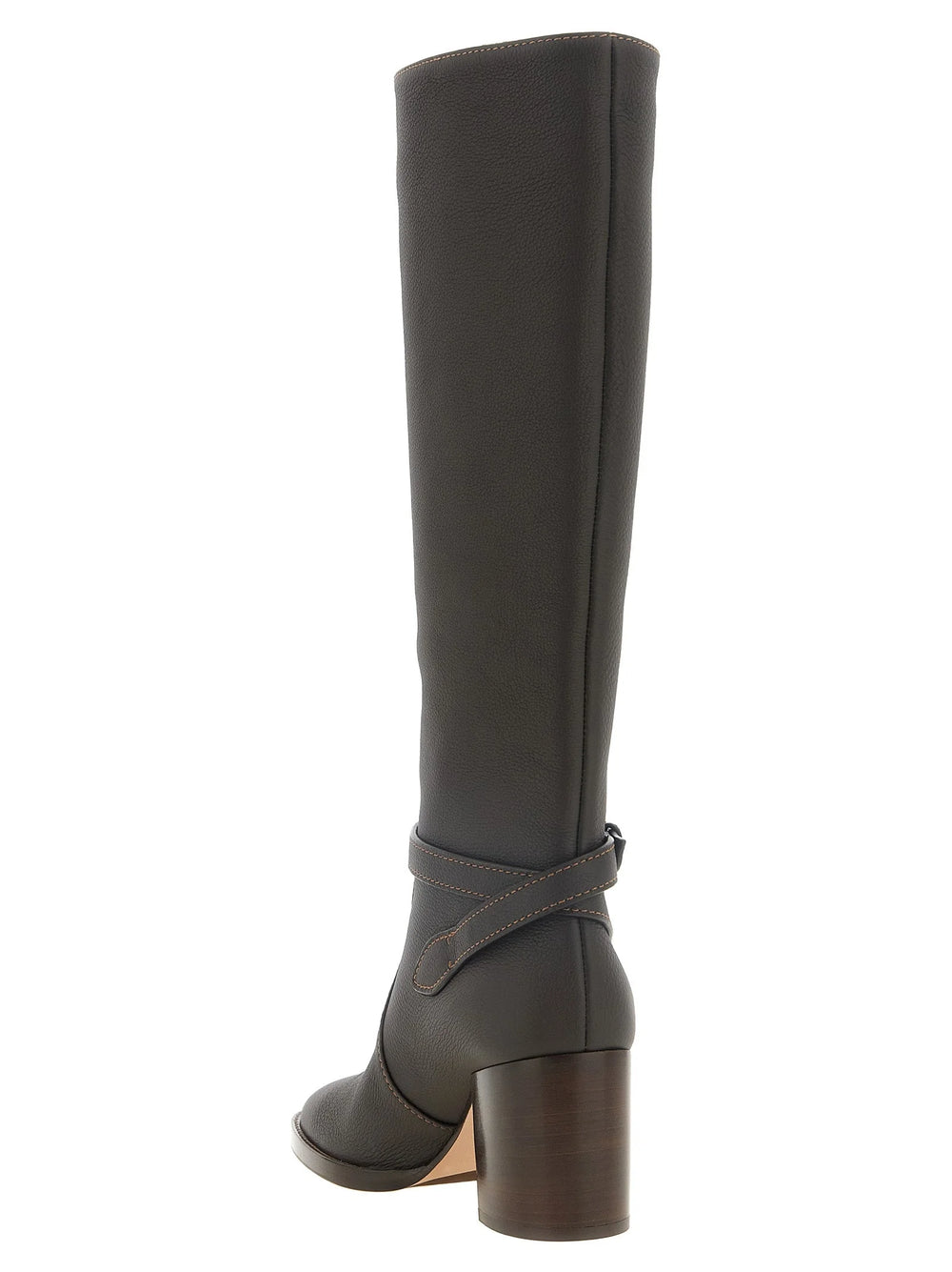 Gianvito Rossi Brown Calfskin Over The Knee