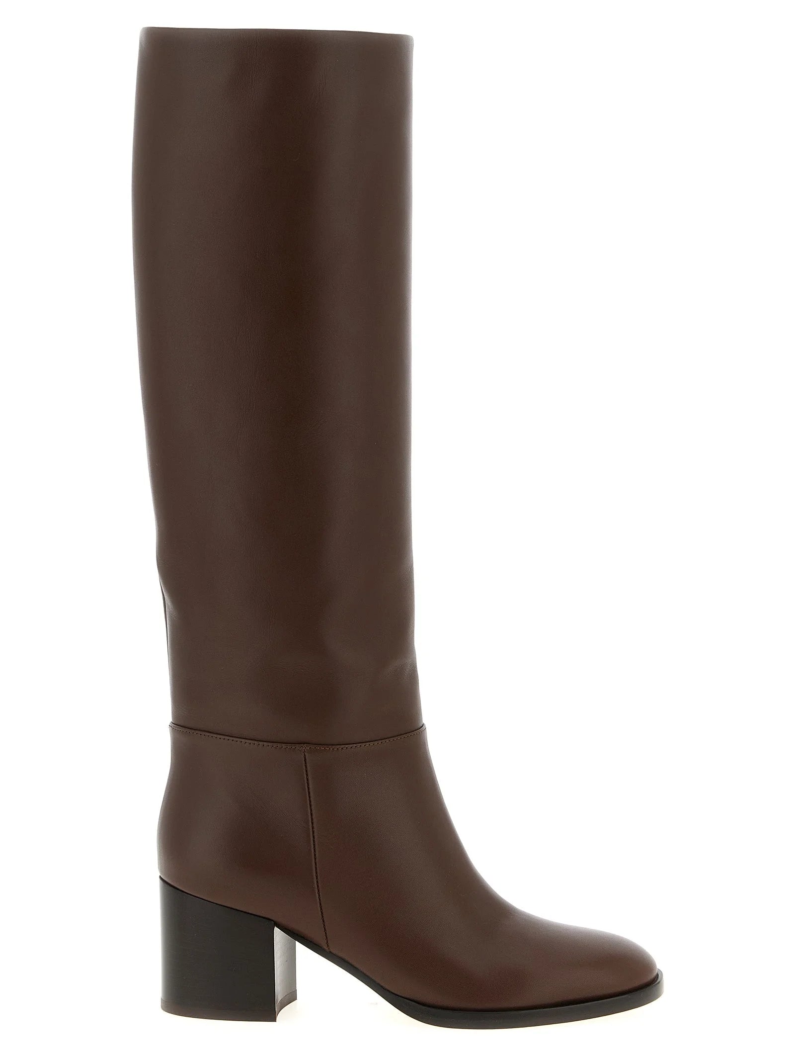Gianvito Rossi Brown Calfskin Over The Knee - EU41/US11