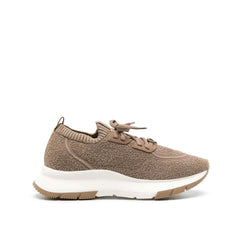 Gianvito Rossi Brown Fabric Athletic Sneakers