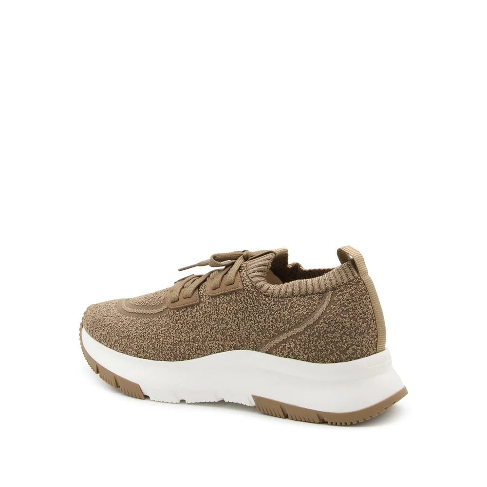 Gianvito Rossi Baskets athlétiques marron en tissu