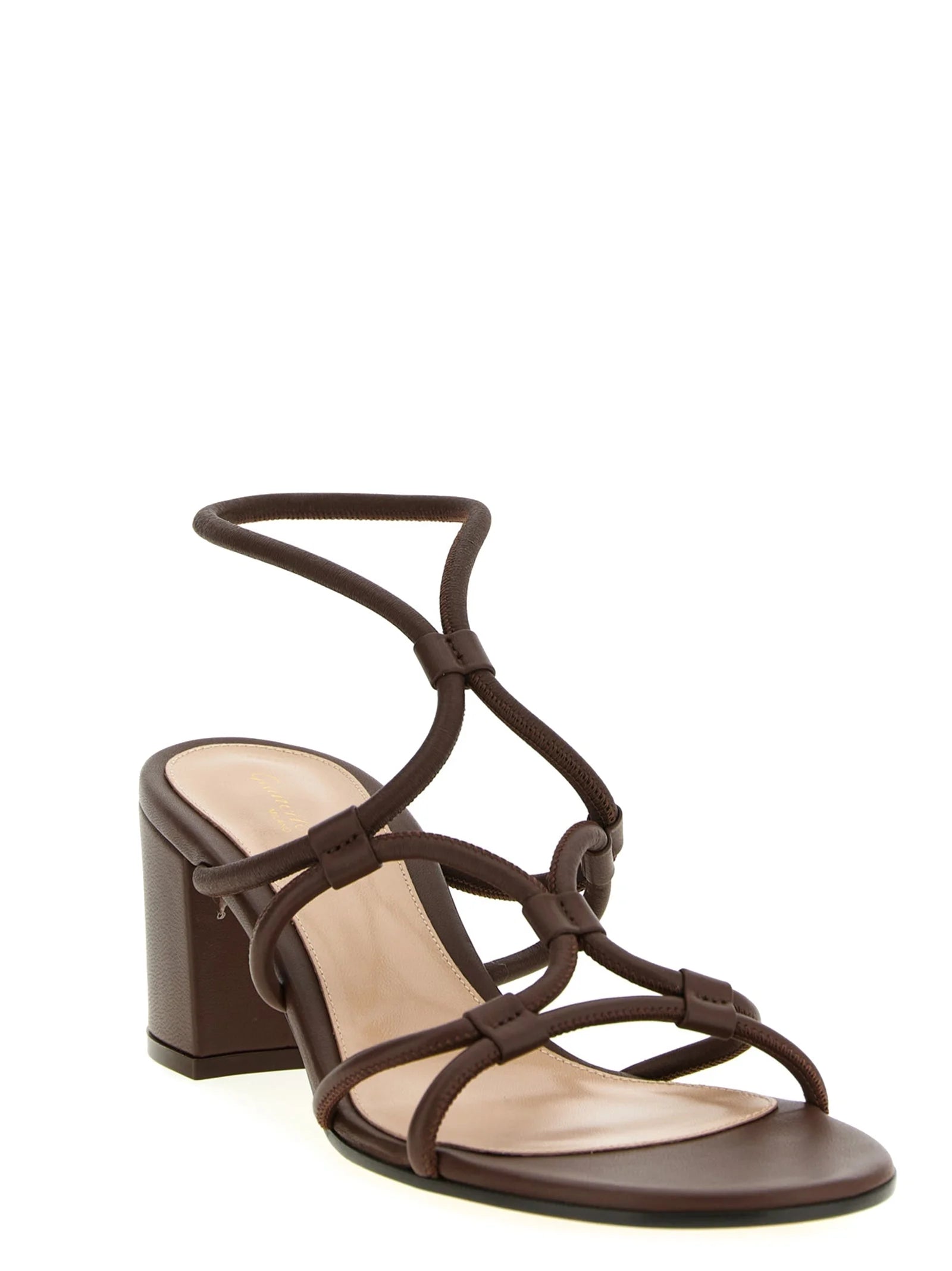 Gianvito Rossi Brown Lamb Leather Platform Sandals - EU36/US6