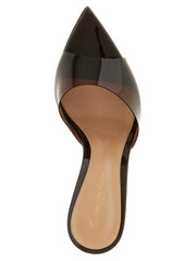 Gianvito Rossi Brown Plastic Stiletto Heel Sandals
