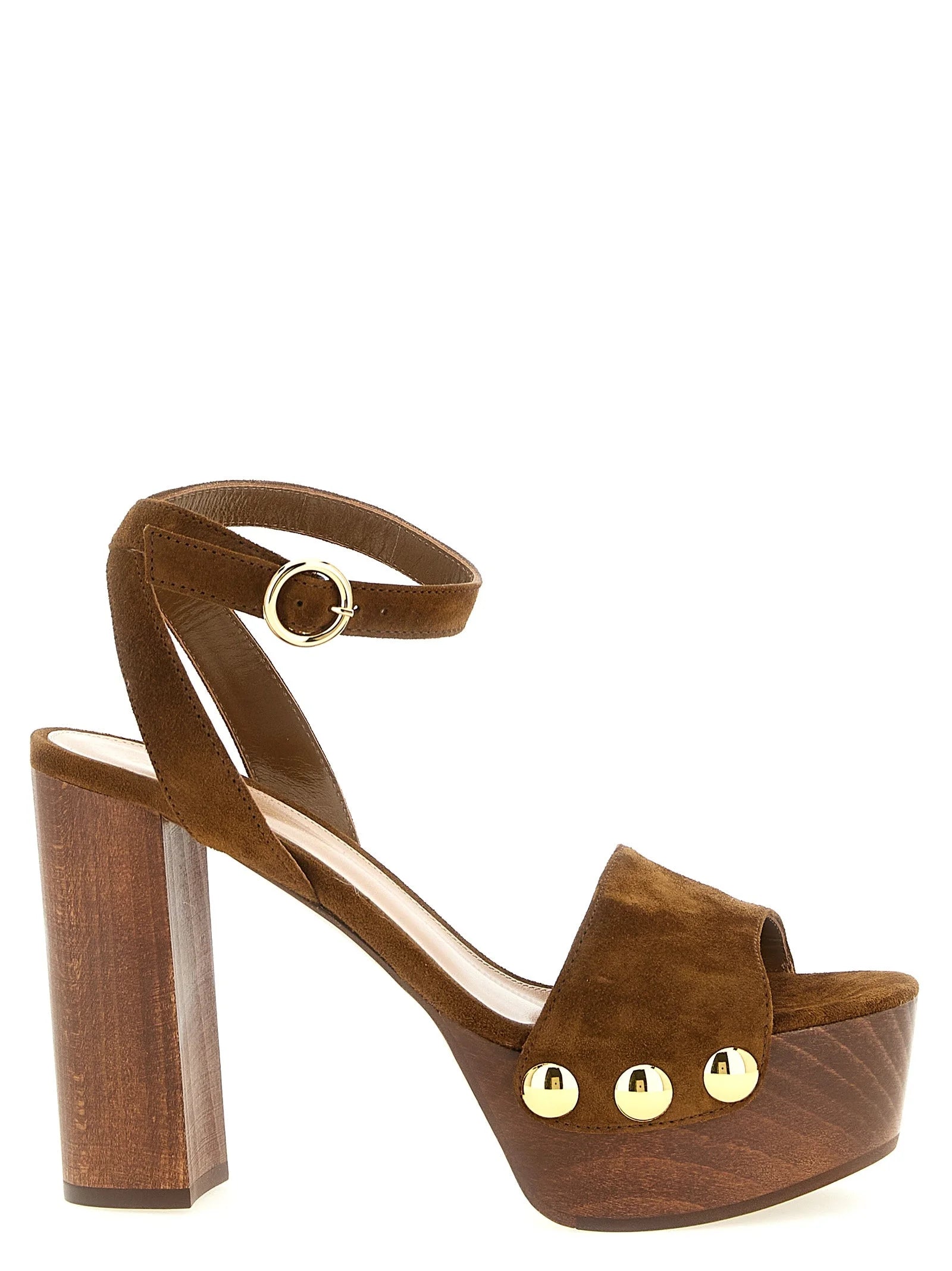 Gianvito Rossi Brown Suede Leather Stiletto Heel Sandals - EU40/US10
