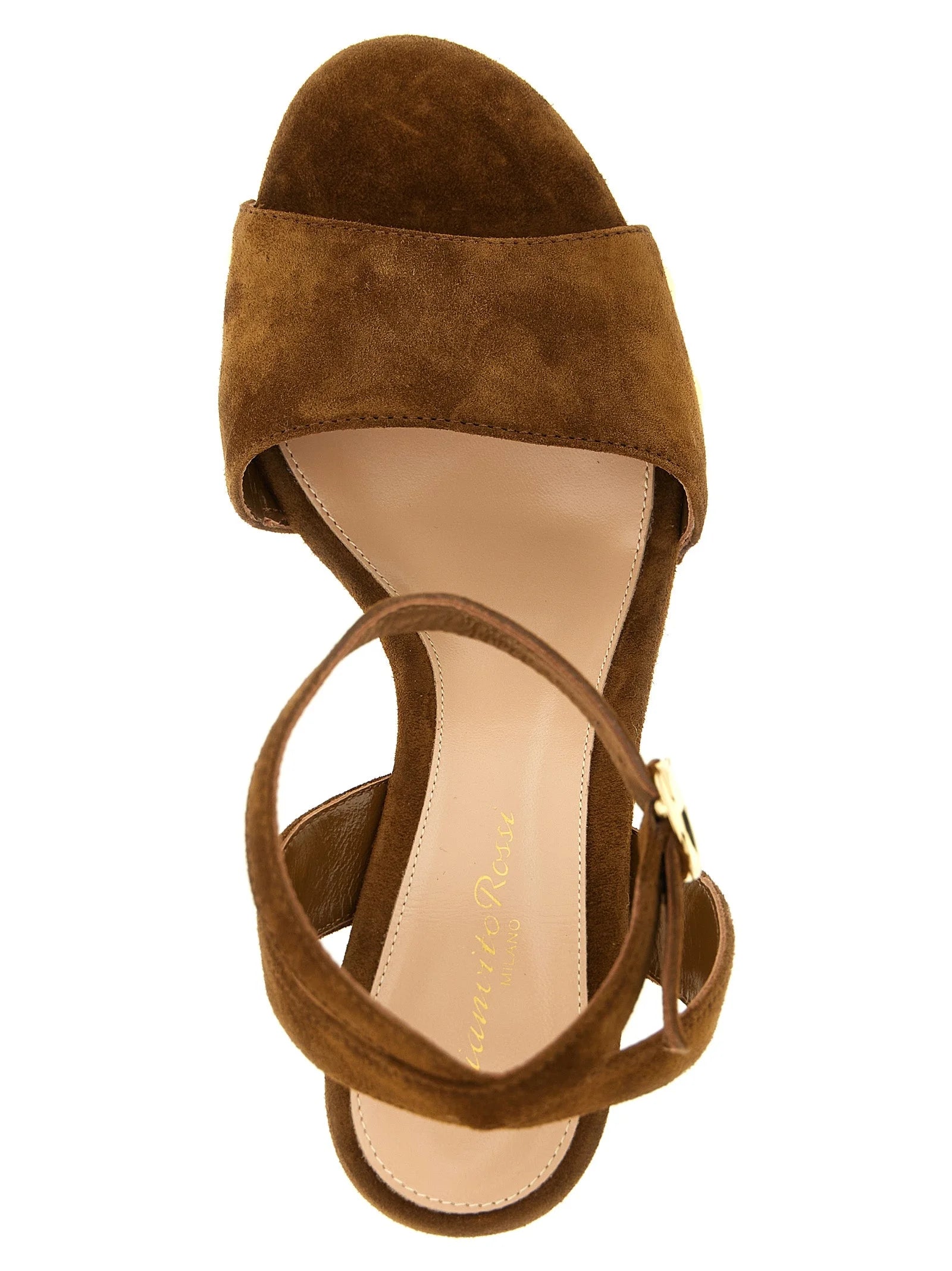 Gianvito Rossi Brown Suede Leather Stiletto Heel Sandals - EU40/US10