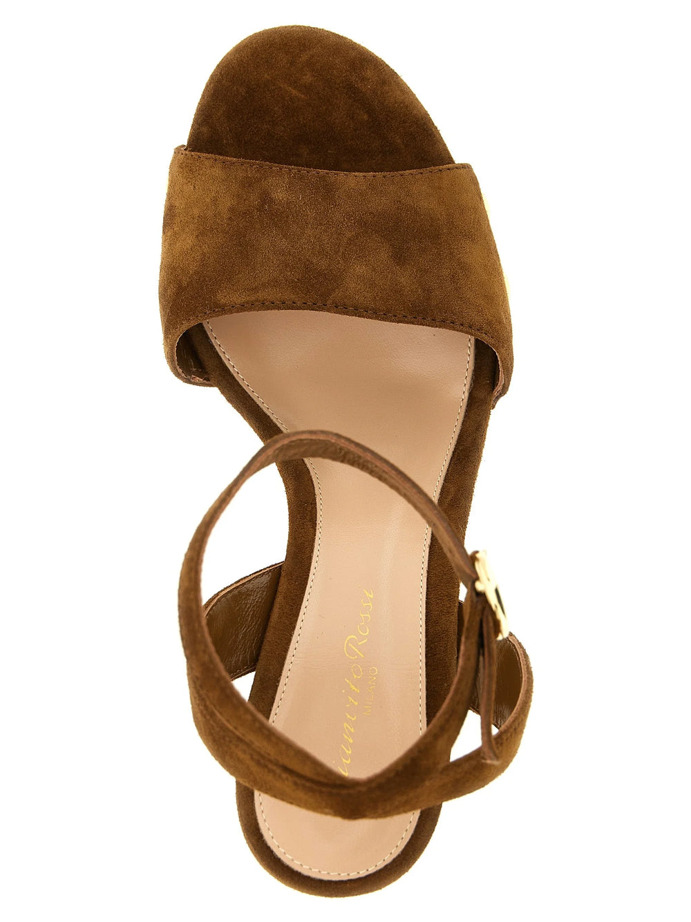 Gianvito Rossi Brown Suede Leather Stiletto Heel Sandals - EU40/US10
