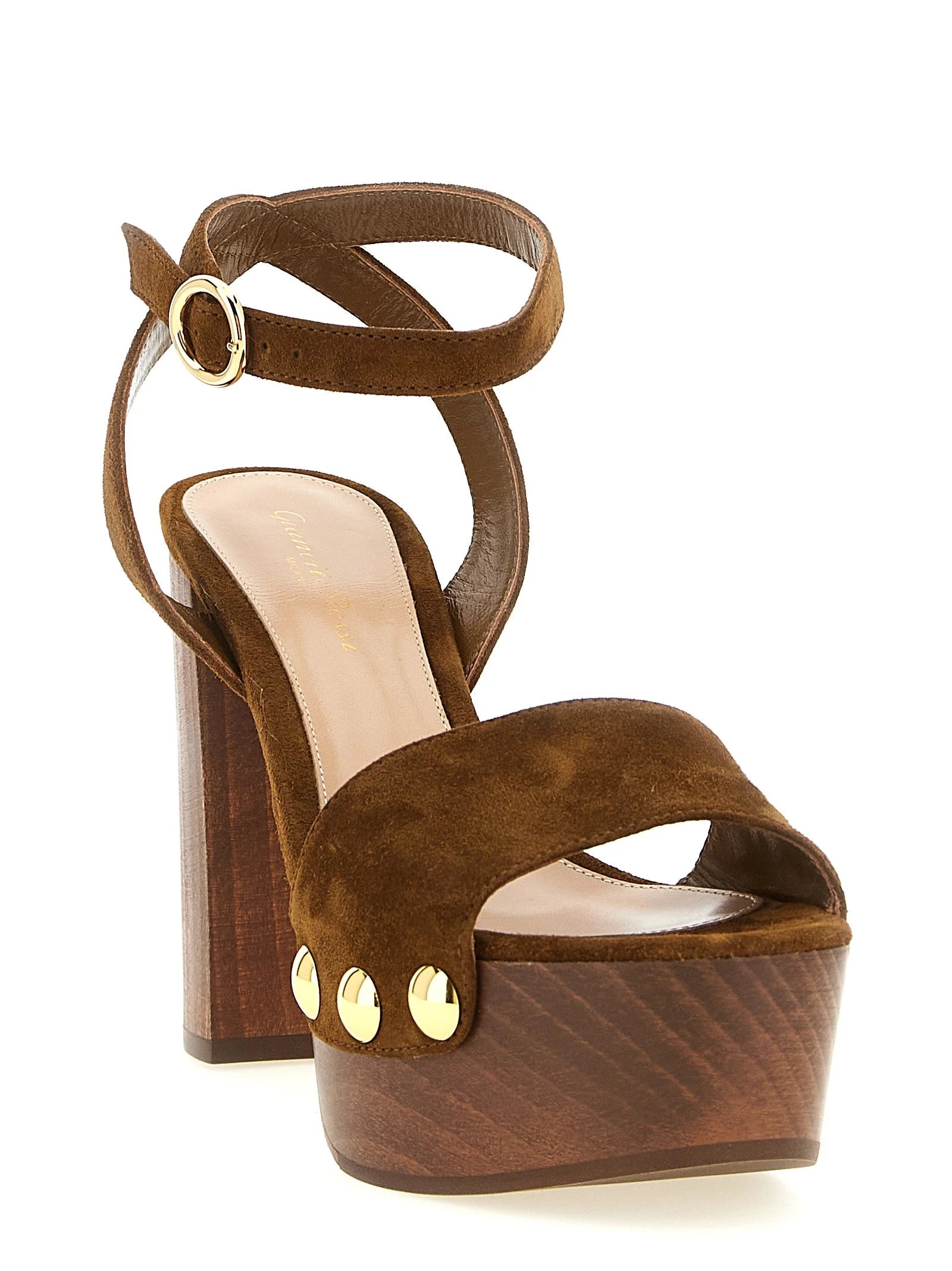 Gianvito Rossi Brown Suede Leather Stiletto Heel Sandals - EU40/US10