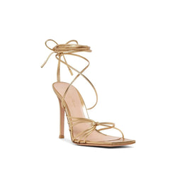 Gianvito Rossi Gold Calfskin Stiletto Heel Sandals - EU36/US6
