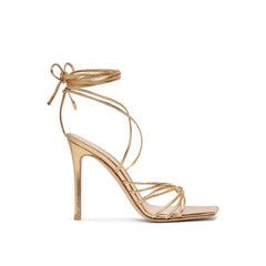Gianvito Rossi Gold Calfskin Stiletto Heel Sandals - EU37.5/US7.5