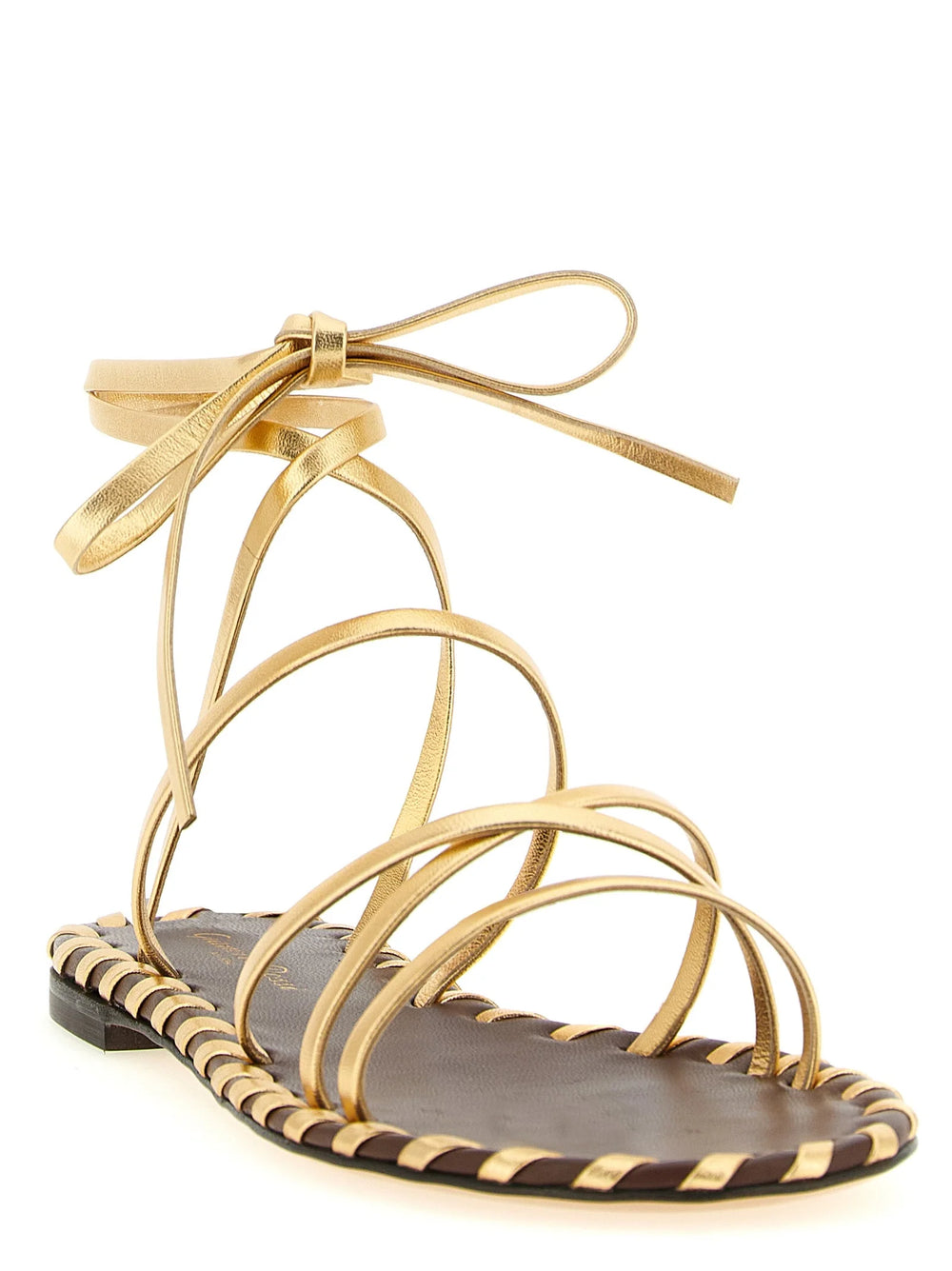 Gianvito Rossi Gullfarget Skinnsandaler - EU41/US11
