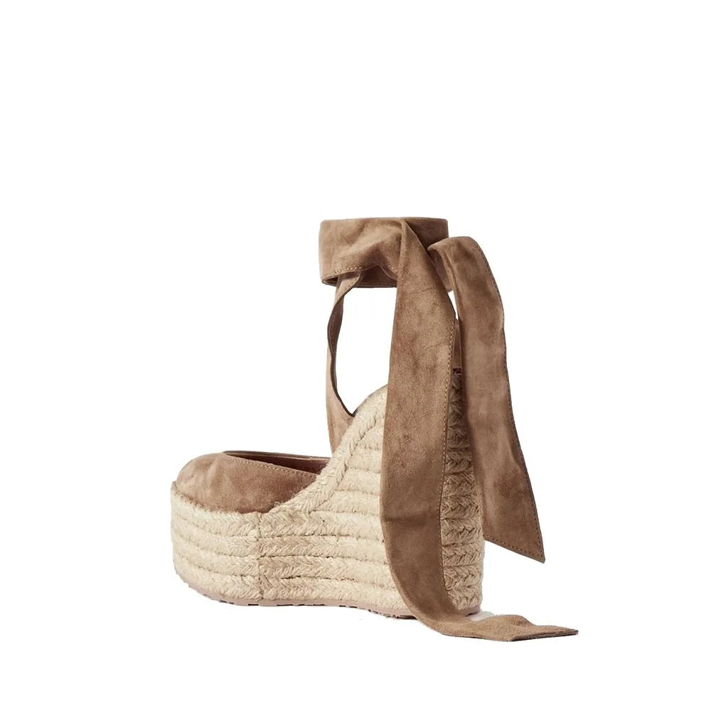 Gianvito Rossi Suede Wedge Espadrilles - Flats