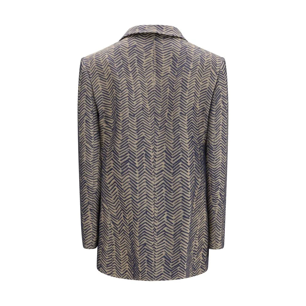 Giorgio Armani Beige Viscose Blazer - IT42 | L