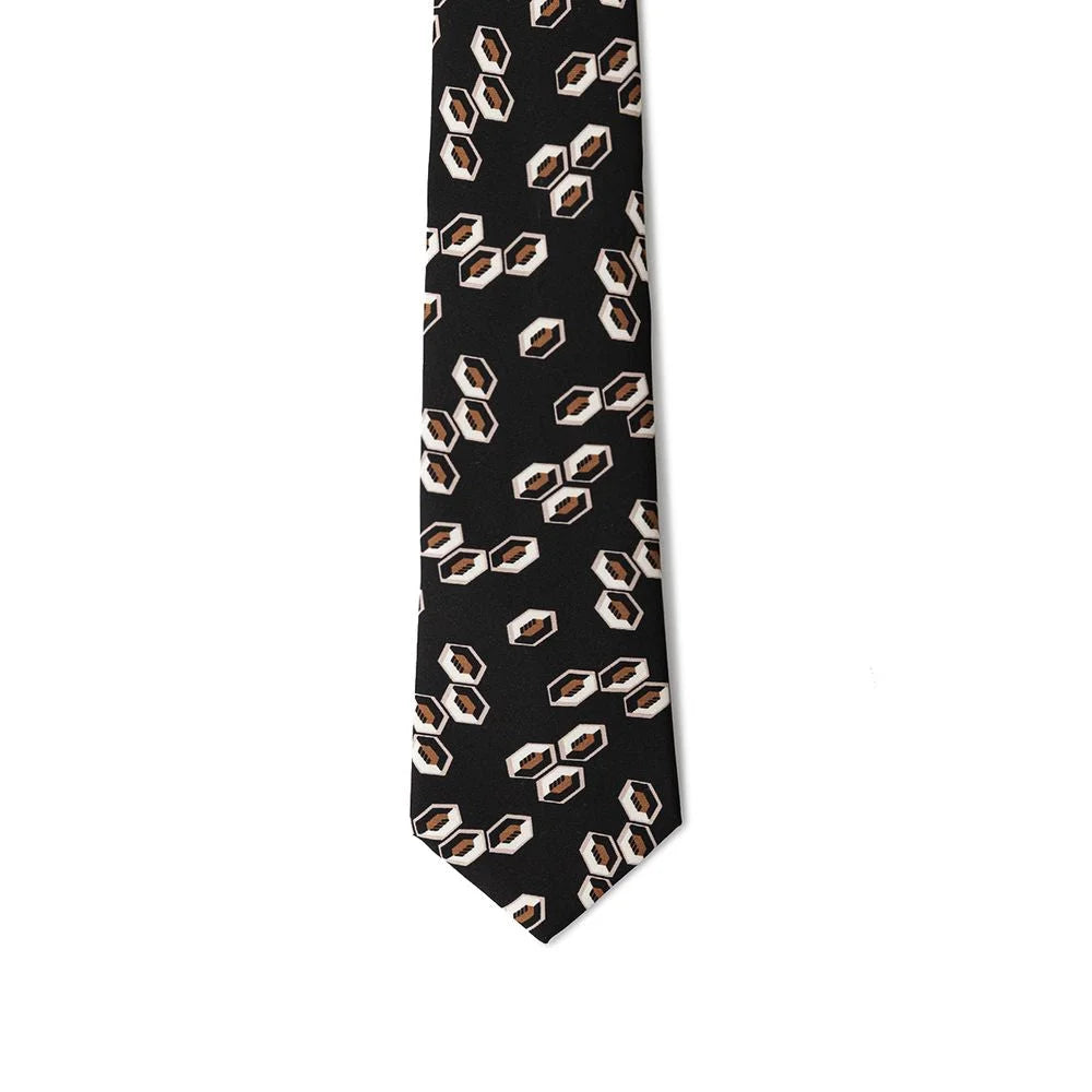 Giorgio Armani Black Silk Ties & Bowty - One Size - Neckties