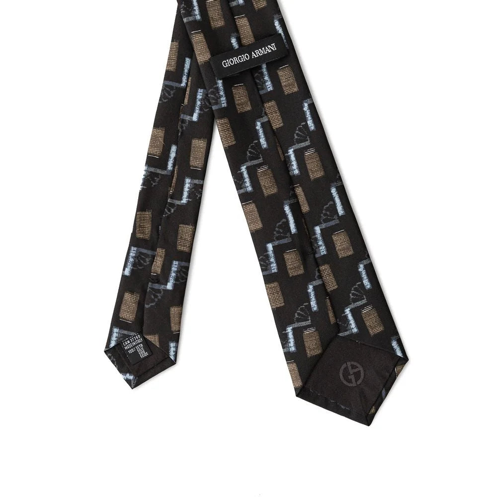Giorgio Armani Black Silk Ties & Bowty - One Size - Neckties