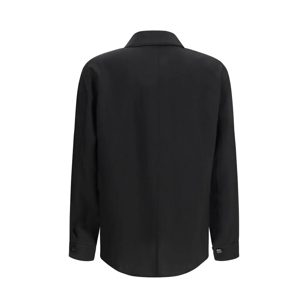 Giorgio Armani Schwarzes Baumwollhemd Dress