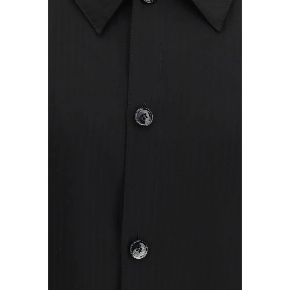Giorgio Armani Schwarzes Baumwollhemd Dress