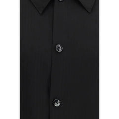 Giorgio Armani Schwarzes Baumwollhemd Dress