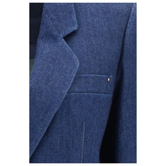 Giorgio Armani Blue Elastane Denim Jacket - IT44 | L