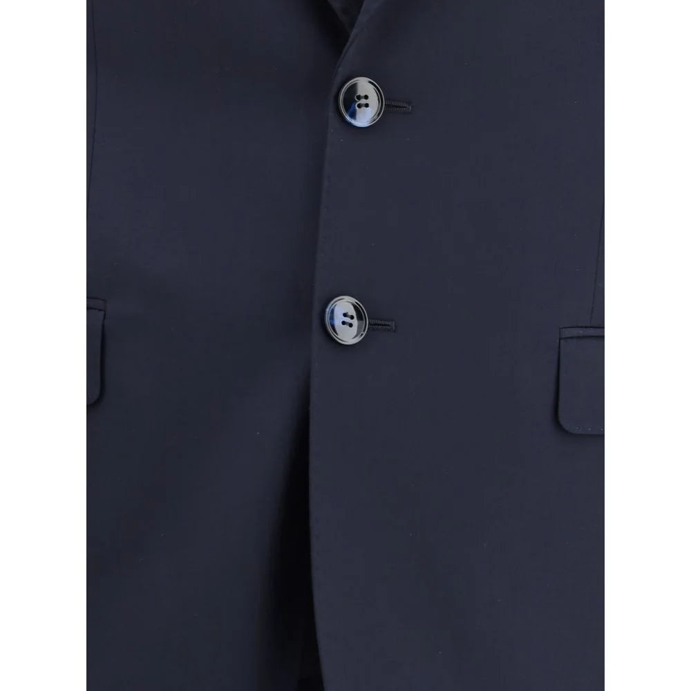 Giorgio Armani Blue Fleece Wool Two-Piece Suit