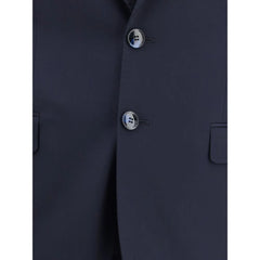 Giorgio Armani Blue Fleece Wool Two-Piece Suit
