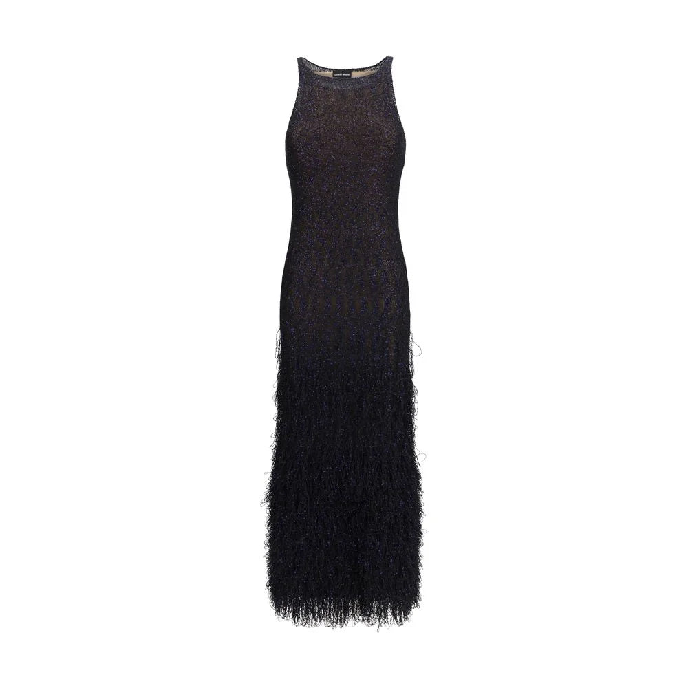 Giorgio Armani Blue Polyamide Cocktail Dress - IT42 | L
