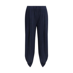 Giorgio Armani Blue Polyester Casual Pants - IT42 | L
